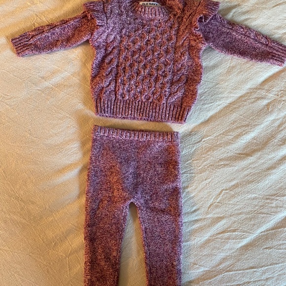 Ruffle-Trim Cocoon Sweater and Pants Set for Baby - Picture 2 of 4